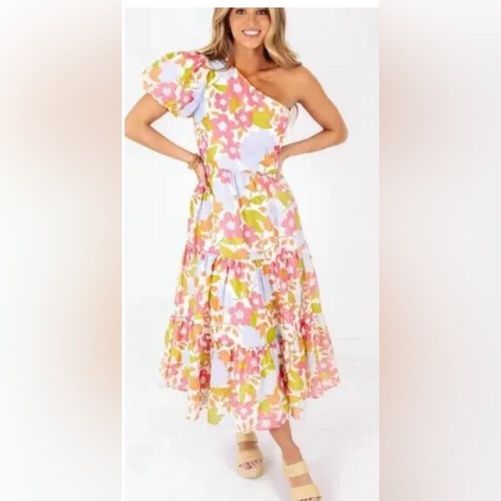 Floral One-Shoulder Dress